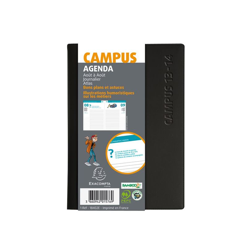 3660942015752-Agenda Campus - 1 jour par page - 12 x 17 cm - disponible dans différentes couleurs - Exa-P_79144283_10-4