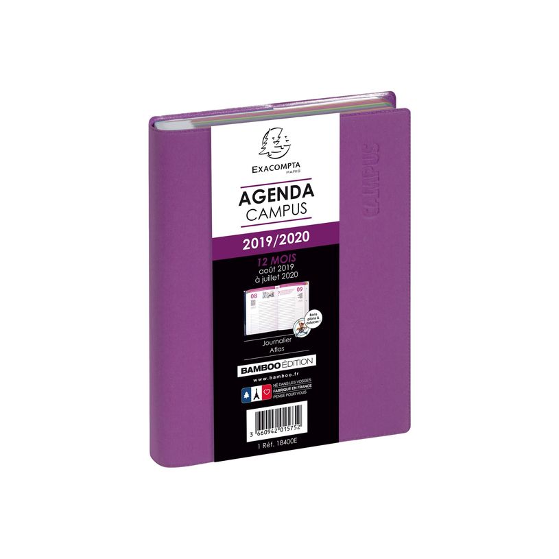 3660942015752-Agenda Campus - 1 jour par page - 12 x 17 cm - disponible dans différentes couleurs - Exac-P_79144283_5-6
