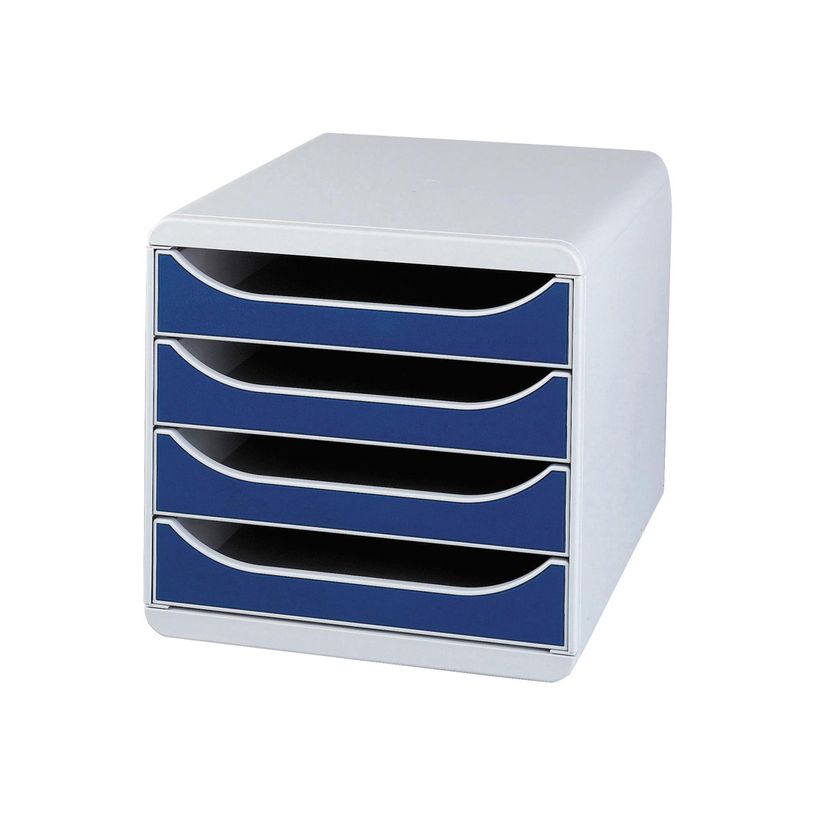 0000747013462-Exacompta BigBox - Module de classement 4 tiroirs - gris/bleu-P_79144669_1-0