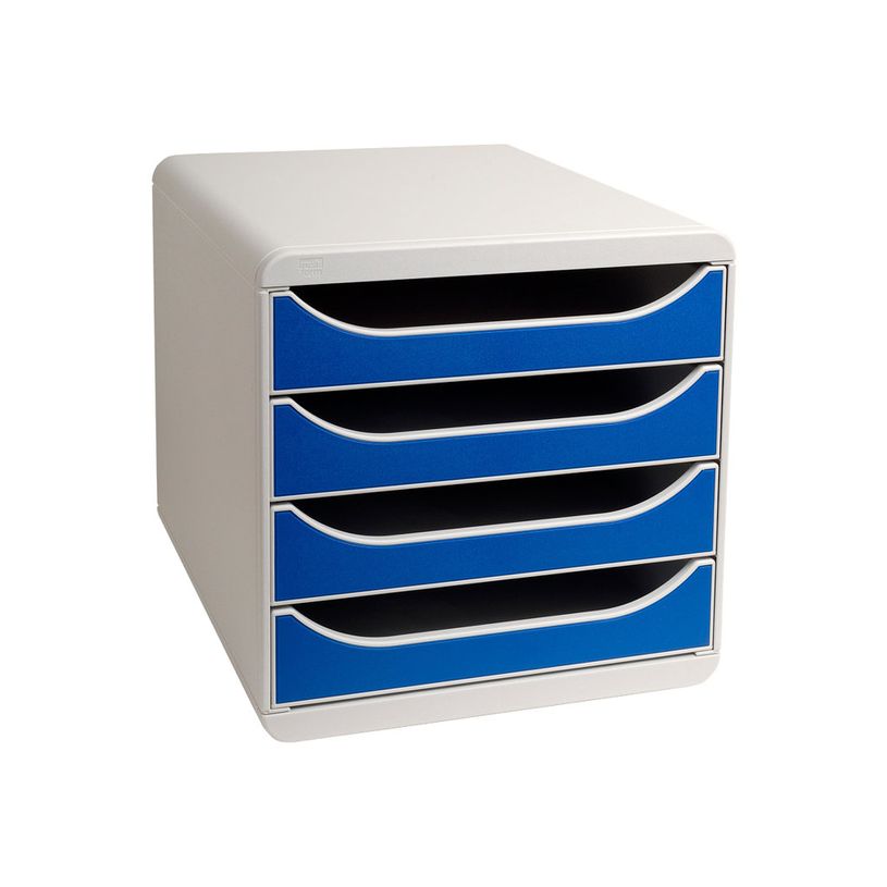 0000747013462-Exacompta BigBox - Module de classement 4 tiroirs - gris/bleu-P_79144669_3-2