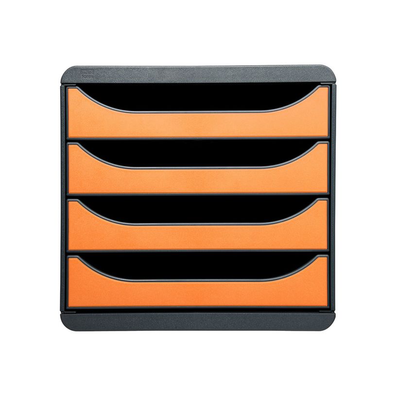 9002493420816-Exacompta BigBox - Module de classement 4 tiroirs - gris/orange-P_79144683_1-0