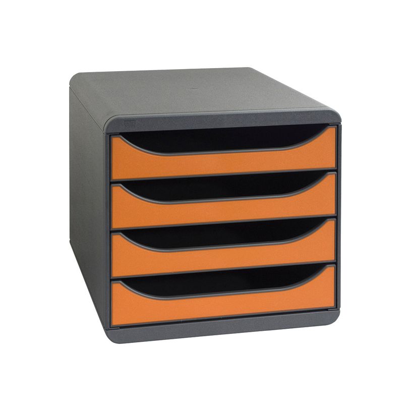 9002493420816-Exacompta BigBox - Module de classement 4 tiroirs - gris/orange-P_79144683_2-1