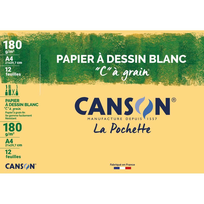 3148950271075-Canson C à grain - Pochette papier à dessin - 12 feuilles - A4 - 180 gr - blanc-P_79144692_1-0
