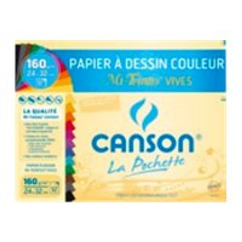 3148950031648-Canson - Pochette papier à dessin - 8 feuilles - A3 - 160 gr - couleurs vives-P_79144698_1-0