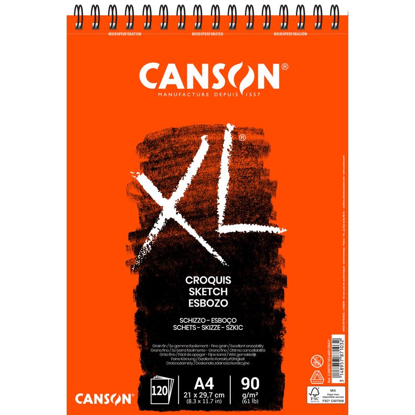 3148957871032-Canson XL - Bloc dessin croquis - 120 feuilles - A4 - 90 gr - ivoire-P_79144733_1-0