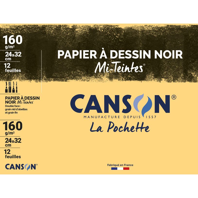 3148953171044-Canson - Pochette papier à dessin - 12 feuilles - 24 x 32 cm - 160 gr - noir-P_79144764_1-0