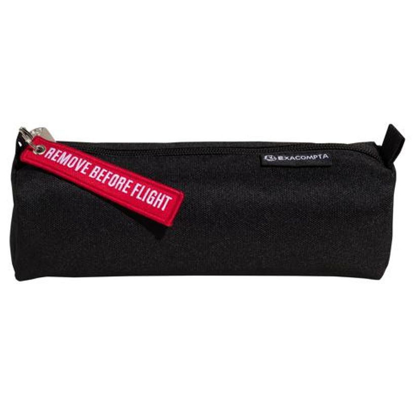 3130630529101-Estuche semirredondo Exacompta Flight negro rPET con llavero--0