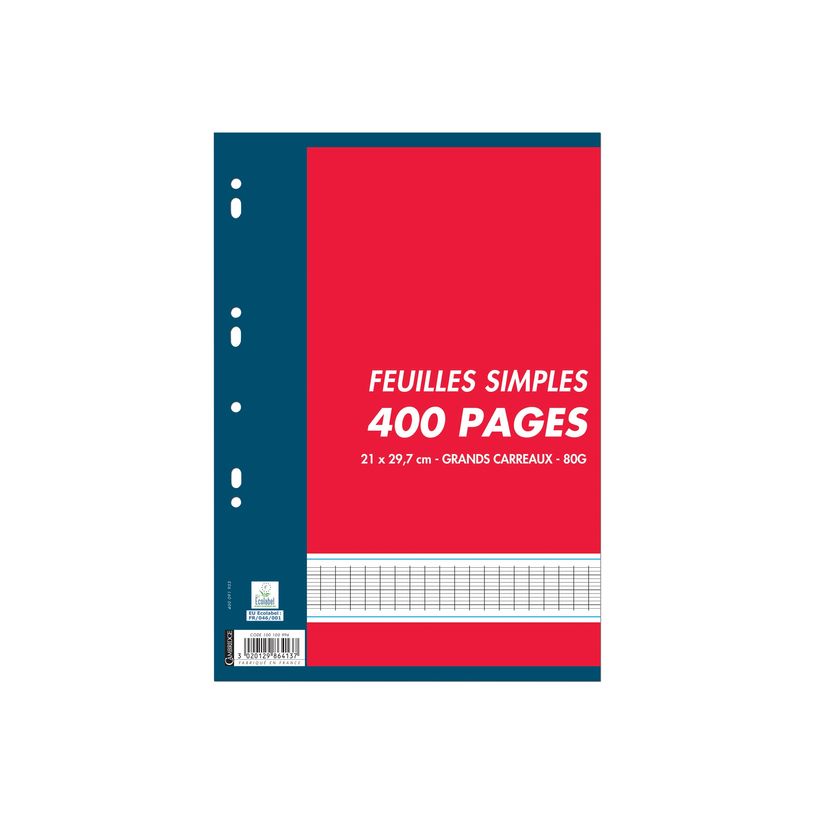 3020129864137-Cambridge - feuilles simples A4 - 400 pages - grands carreaux - perforées-P_79145273_1-0