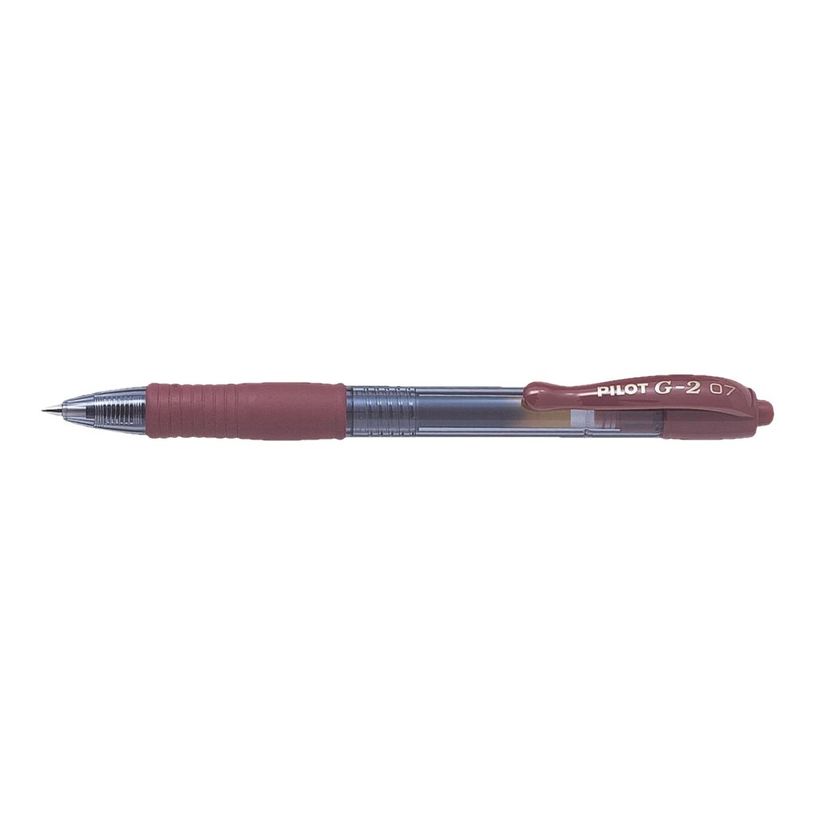 4902505275845-Pilot G-2 - Bolígrafo  - rojo oscuro - tinta de gel - 0.7 mm - fino - retractil-P_79145343_2-2