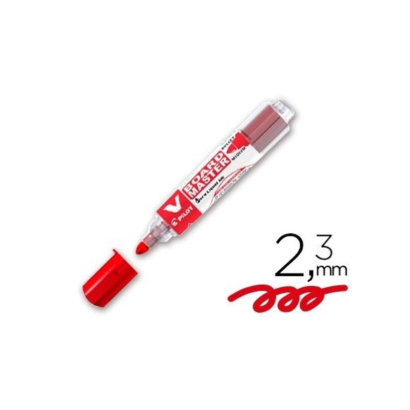4902505355776-Pilot V BOARD MASTER - Marqueur effaçable - pointe ogive - rouge--1