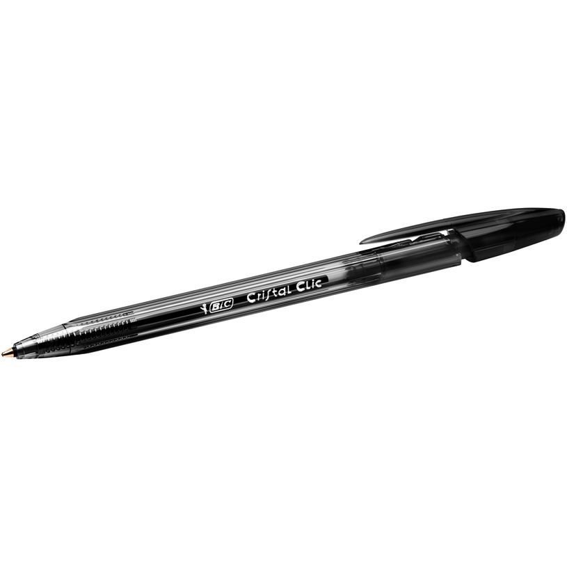 0070330171572-BIC Cristal Clic - Stylo à bille - noir - 1 mm - rétractable-P_79145702_2-1