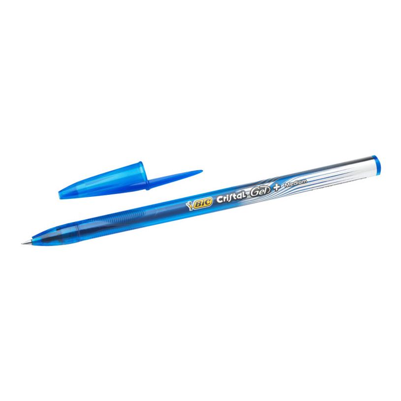 3086126721293-BIC Cristal Gel + - 20 Rollers - bleu - encre gel - 0.7 mm-P_79145719_1-0