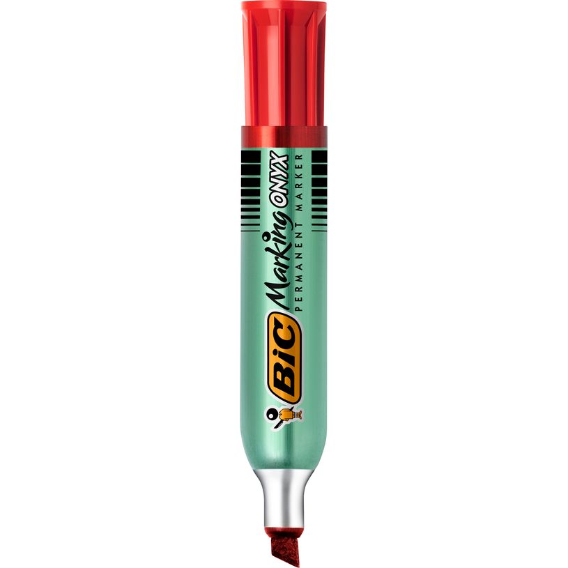 3086121481031-BIC ONYX 1481 - Marqueur permanent - pointe biseau - rouge-P_79145744_1-0