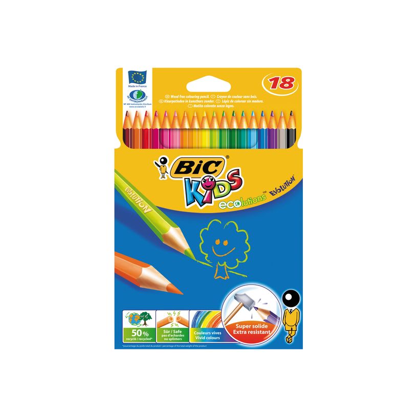 0400791457555-BIC Kids ecolutions Evolution - 18 Crayons de couleur-P_79145755_10-9