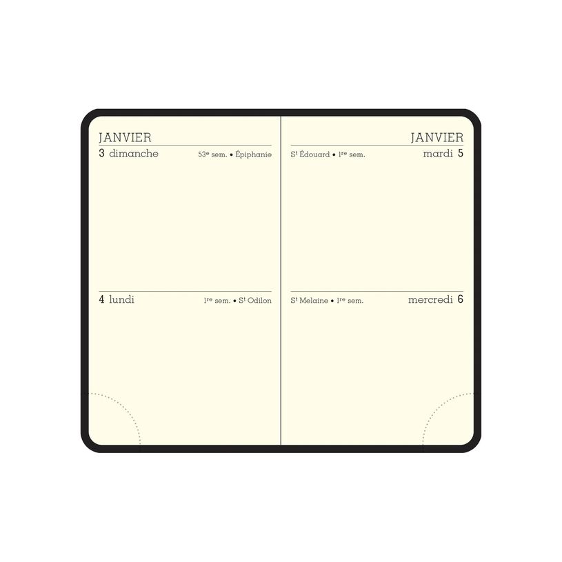 3660942001632-Agenda de poche Winner - 2 jours par page - 7,5 x 11,5 cm - disponible dans différentes couleurs - Exa--3