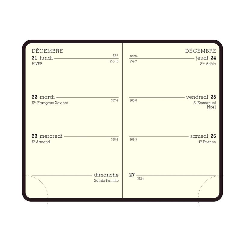 3660942001694-Agenda de poche Winner - 1 semaine sur 2 pages - 7,5 x 11,5 cm - disponible dans différentes couleurs --3