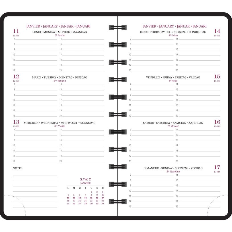 3660942016681-Agenda de poche spiralé Forever Eurotime 16W - 1 semaine sur 2 pages - 9 x 16 cm - disponible dans différentes cou--2