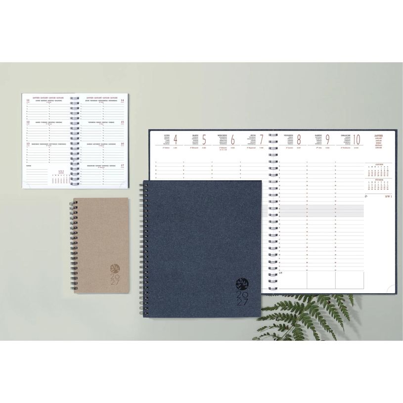 3660942017244-Agenda de bureau spiralé Forever Eurotime 27S - 1 semaine sur 2 pages - 21 x 27 cm - disponible dans différentes cou--3