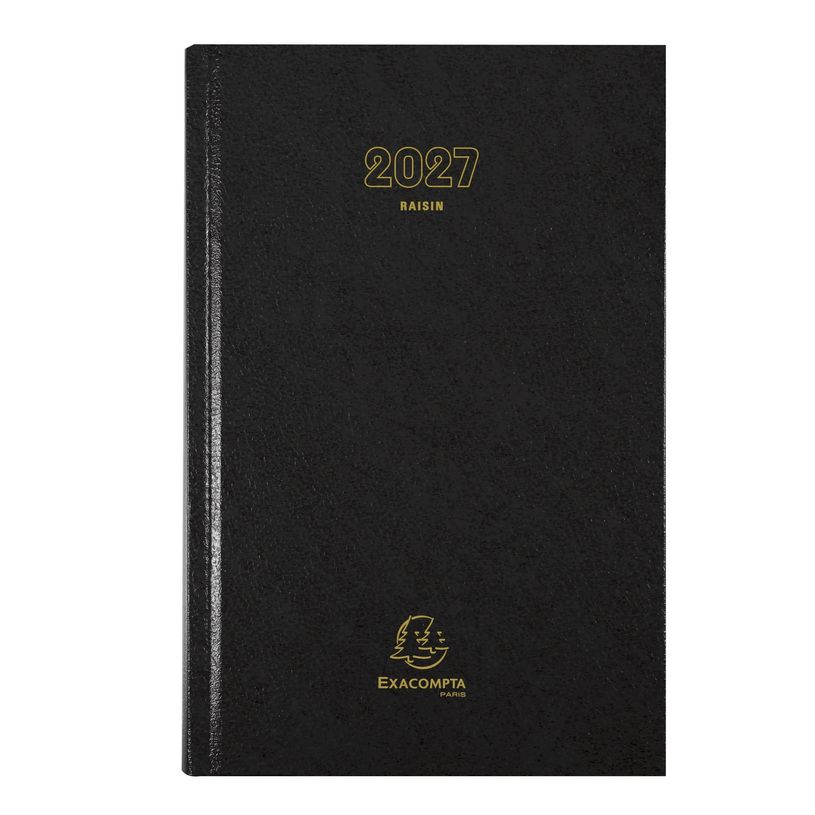 3660942007641-Agenda de bureau Raisin - 1 jour par page - 16,5 x 24,5 cm - noir - Exacompta--0