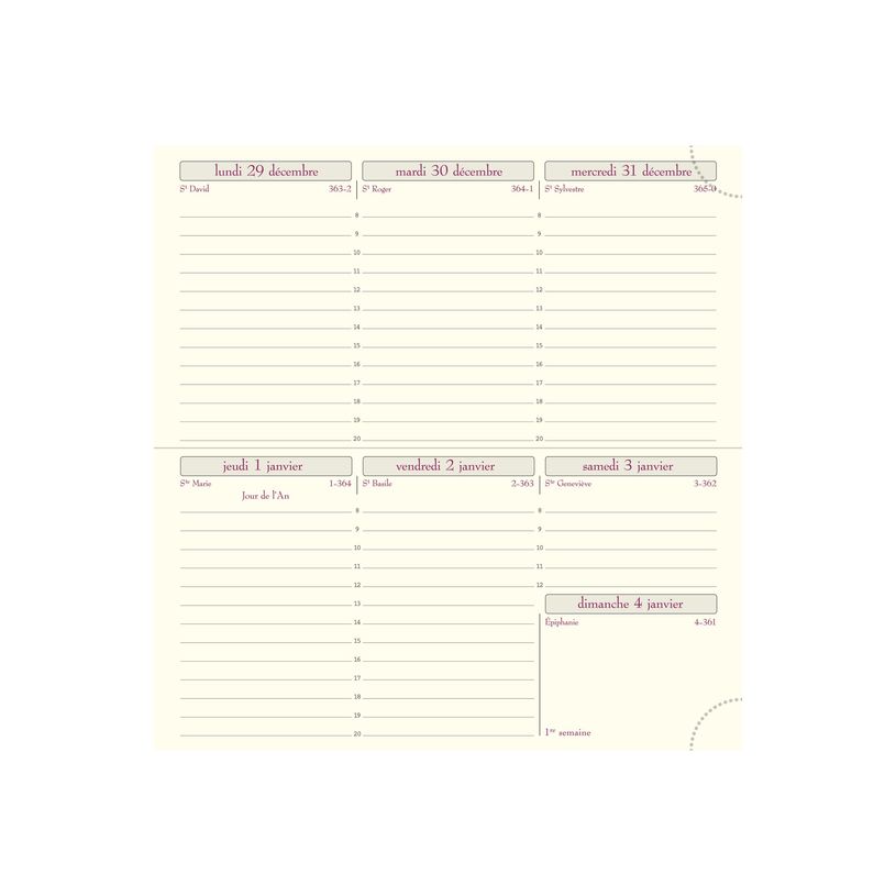 3660942001939-Agenda de poche Barbara Temporel 16 - 1 semaine sur 2 pages - 8,5 x 16 cm - disponible dans diff-P_79146531_1-8