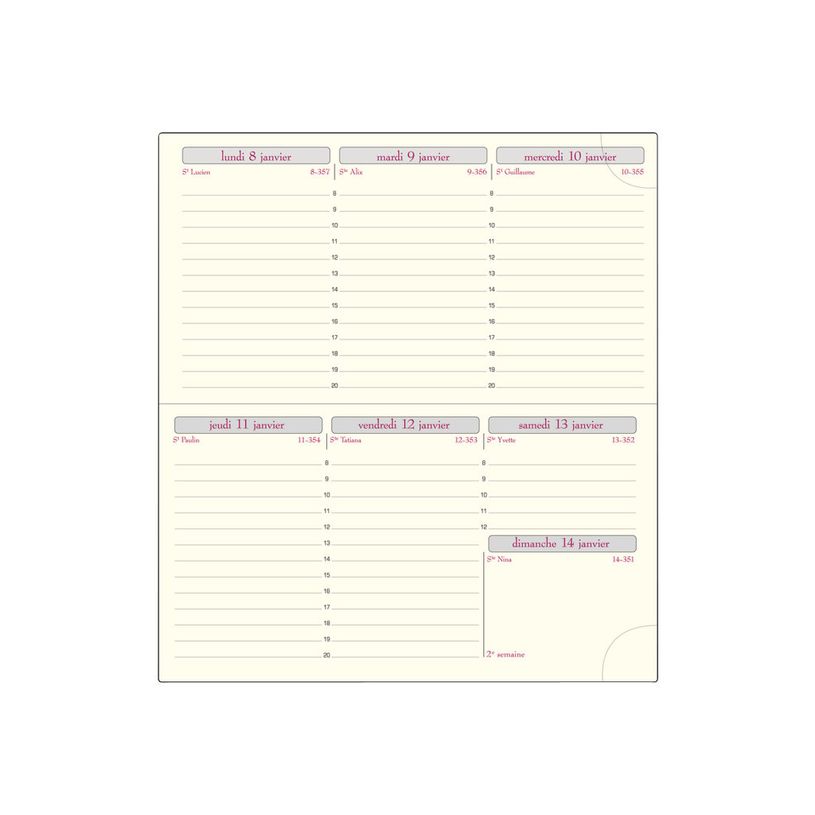 3660942001939-Agenda de poche Barbara Temporel 16 - 1 semaine sur 2 pages - 8,5 x 16 cm - disponible dans diff-P_79146531_7-9