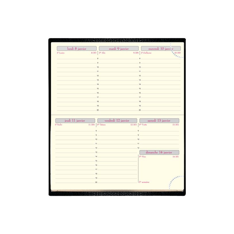 3660942001939-Agenda de poche Barbara Temporel 16 - 1 semaine sur 2 pages - 8,5 x 16 cm - disponible dans diff-P_79146531_8-5