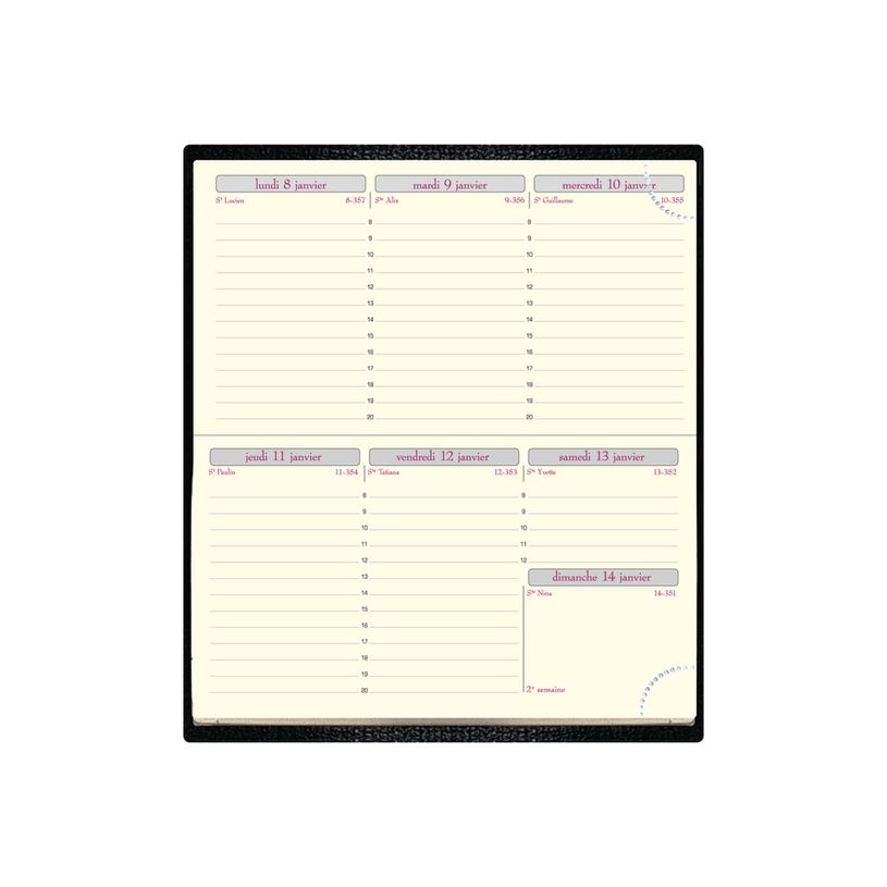 3660942001939-Agenda de poche Barbara Temporel 16 - 1 semaine sur 2 pages - 8,5 x 16 cm - disponible dans diff-P_79146531_9-6