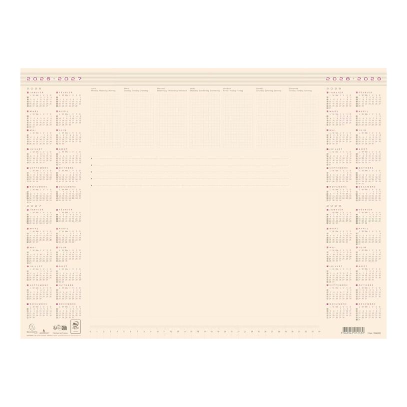 3660942012539-Sous main calendrier 4 années - 25 feuilles papier - 54 x 40 cm - Exacompta-P_79146544_3-1