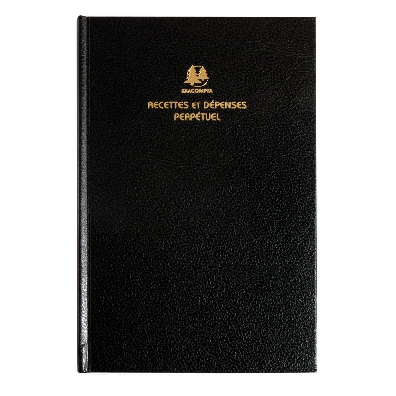 3130630388715-Agenda Carré recettes et dépenses - perpétuel - 1 jour par page - 13,5 x 21 cm - noir - -P_79146549_1-0