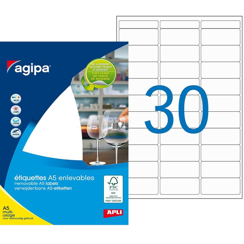 3270241008173-Apli Agipa - Etui A5 - 300 Étiquettes enlevables blanches multi-usages - 19 x 38 mm - coin-P_79146715_1-0