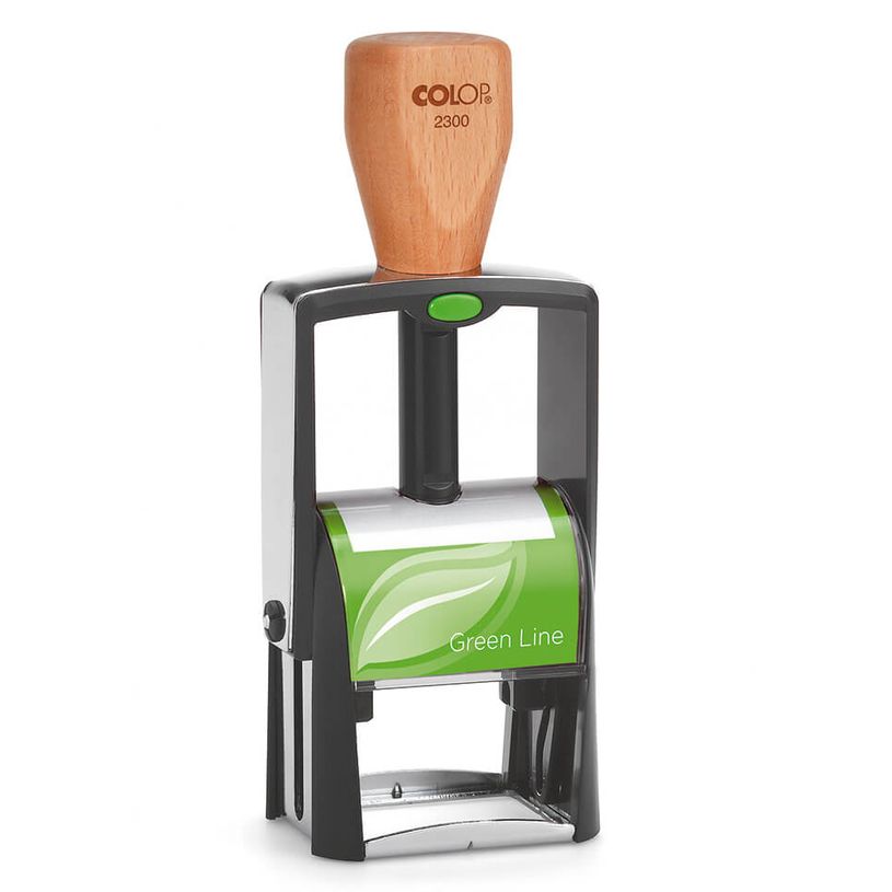 0000791468256-Colop 2300 Classic Green Line - Tampon métallique personnalisable - 6 lignes - format rect-P_79146825_1-0