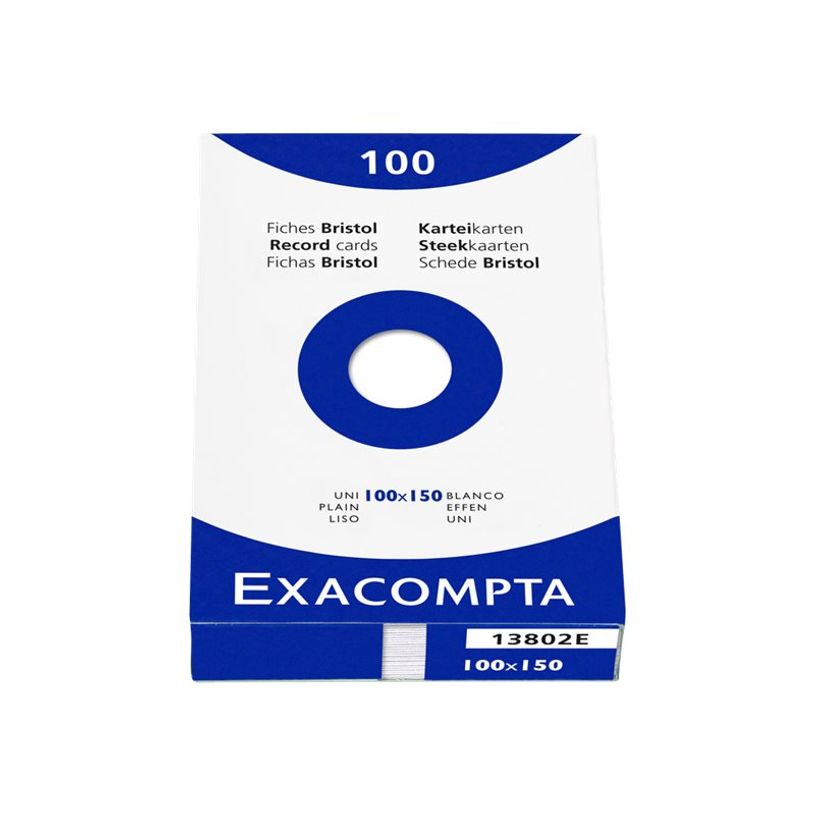 3130630133025-Exacompta - Pack de 100 Fiches bristol - 10 x 15 cm - uni - blanc-P_79147202_2-2
