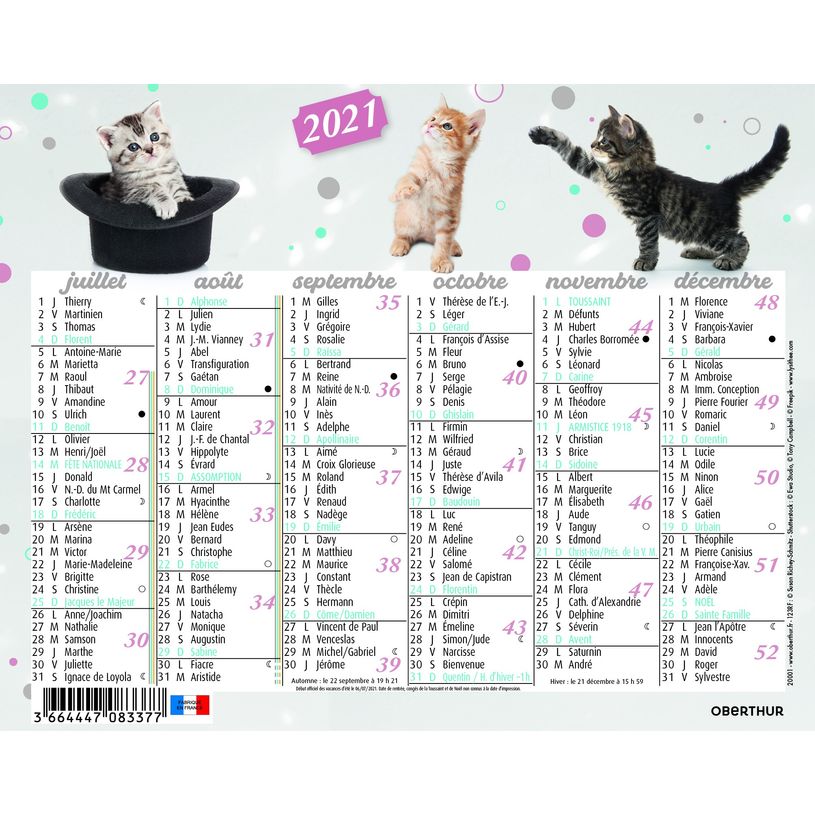 3664447060828-Oberthur - Mini calendrier 6 mois par face - 13,5 x 17 cm - disponible dans différents mod-P_79148038_3-2