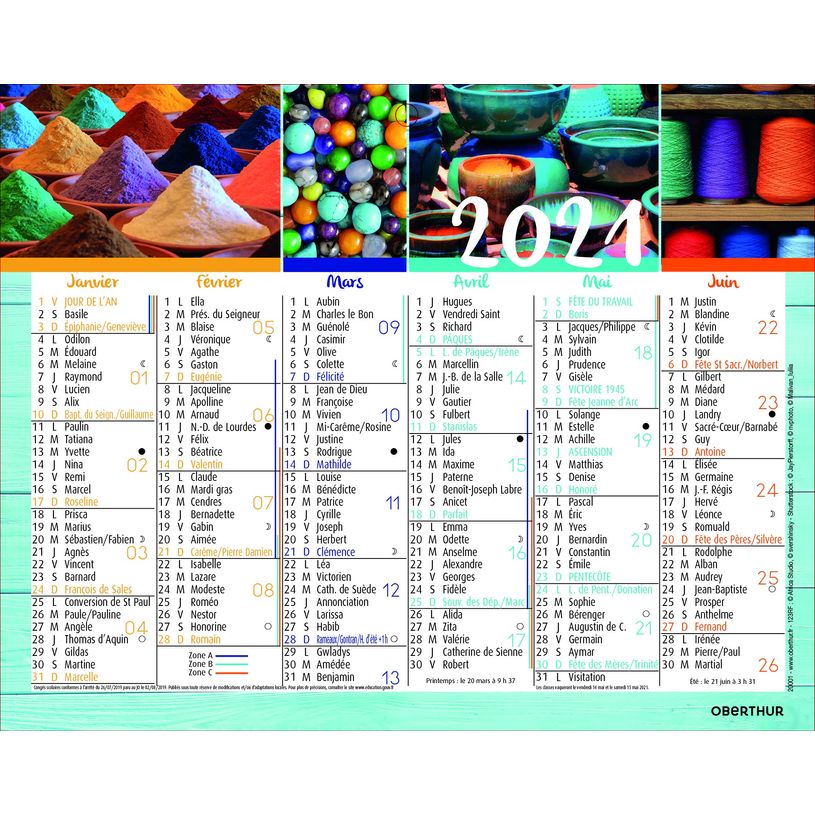 3664447060828-Oberthur - Mini calendrier 6 mois par face - 13,5 x 17 cm - disponible dans différents mod-P_79148038_6-5