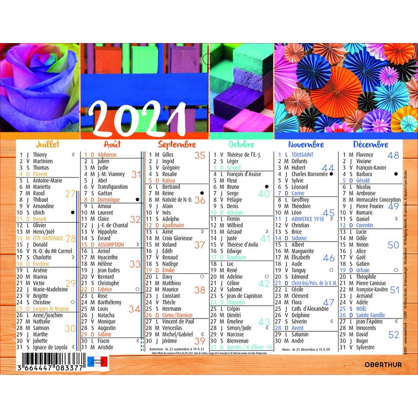 3664447060828-Oberthur - Mini calendrier 6 mois par face - 13,5 x 17 cm - disponible dans différents mod-P_79148038_7-6
