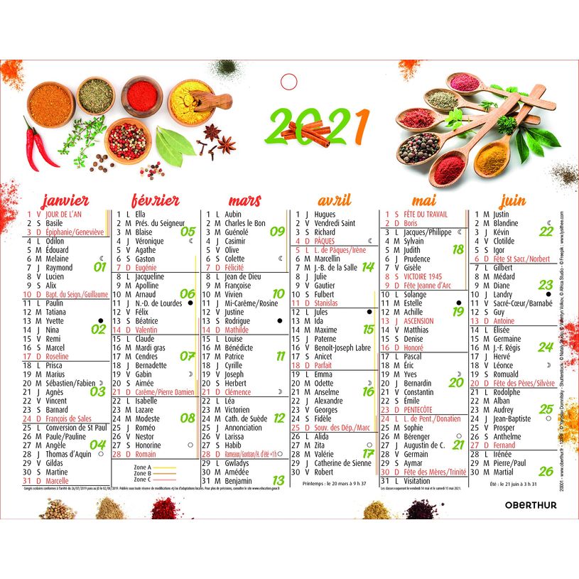 3664447060828-Oberthur - Mini calendrier 6 mois par face - 13,5 x 17 cm - disponible dans différents mod-P_79148038_8-7