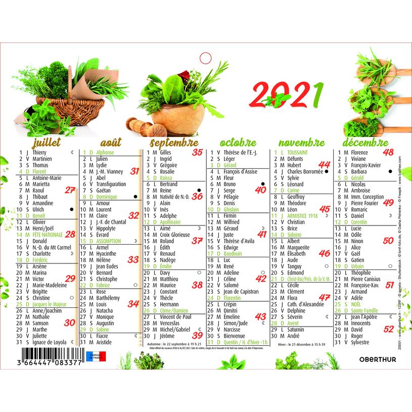 3664447060828-Oberthur - Mini calendrier 6 mois par face - 13,5 x 17 cm - disponible dans différents mod-P_79148038_9-8