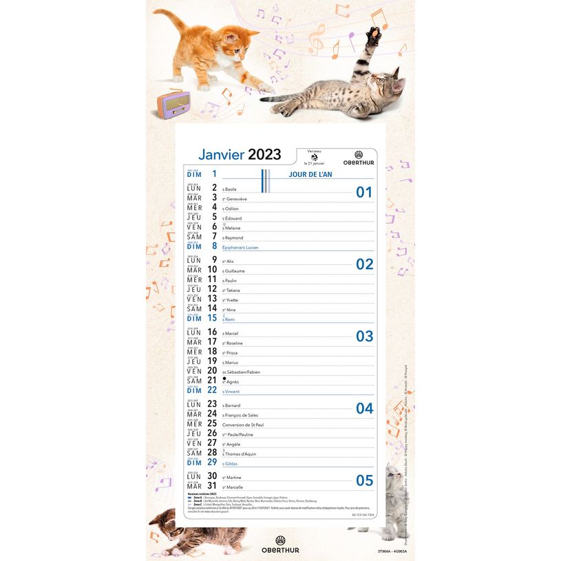 3664447125930-Oberthur - Plaque Nova mensuel - 16 x 33,3 cm - disponible dans différents modèles-P_79148040_2-1