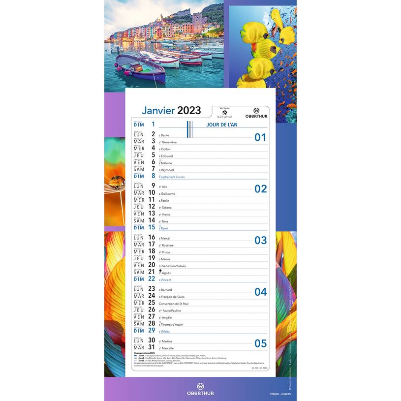 3664447125930-Oberthur - Plaque Nova mensuel - 16 x 33,3 cm - disponible dans différents modèles-P_79148040_5-4