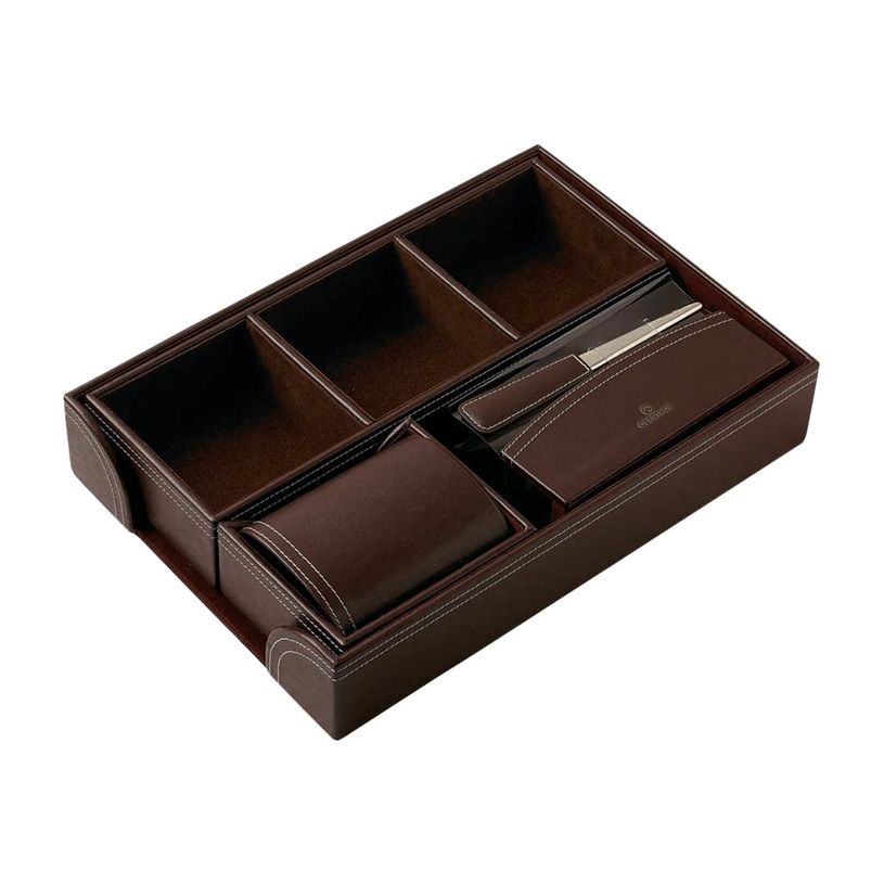 3108724666902-Oberthur - Parure de bureau - 6 pièces - chocolat-P_79148057_1-0