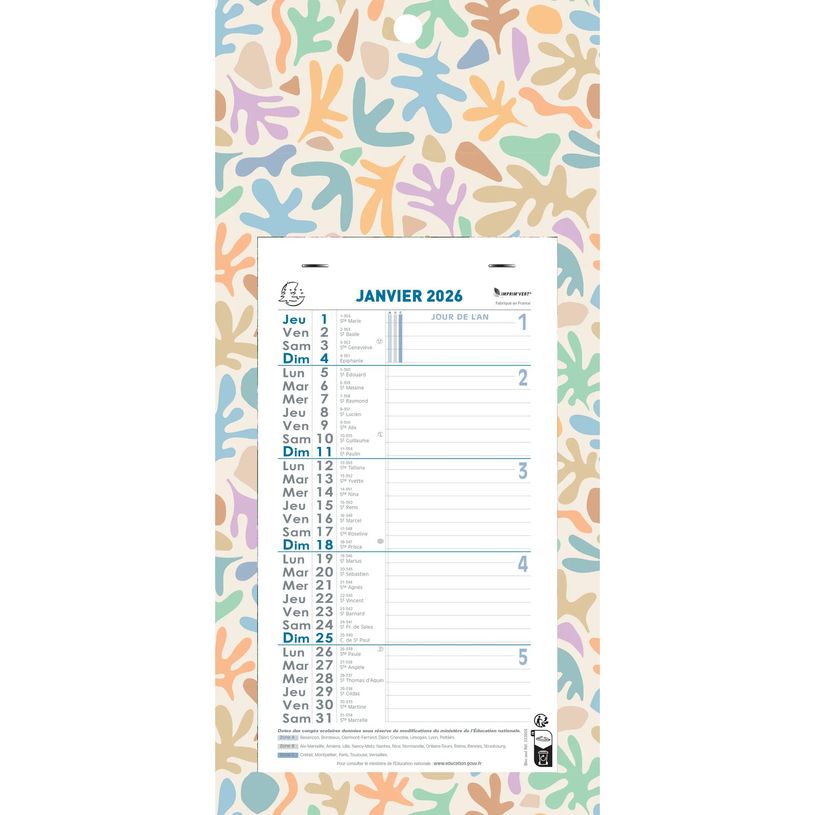 3660942004329-Calendrier mensuel en papier sur plaque - 19 x 41 cm - Exacompta--1