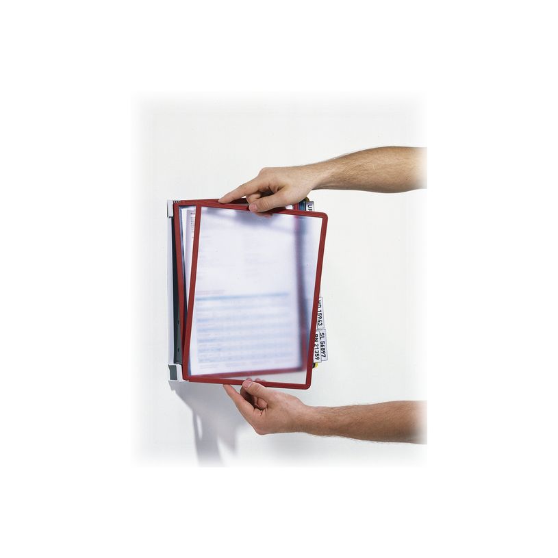 4005546502571-Durable Vario - Support mural de consultation avec 10 pochettes A4 - couleurs assorties-P_79148390_5-4