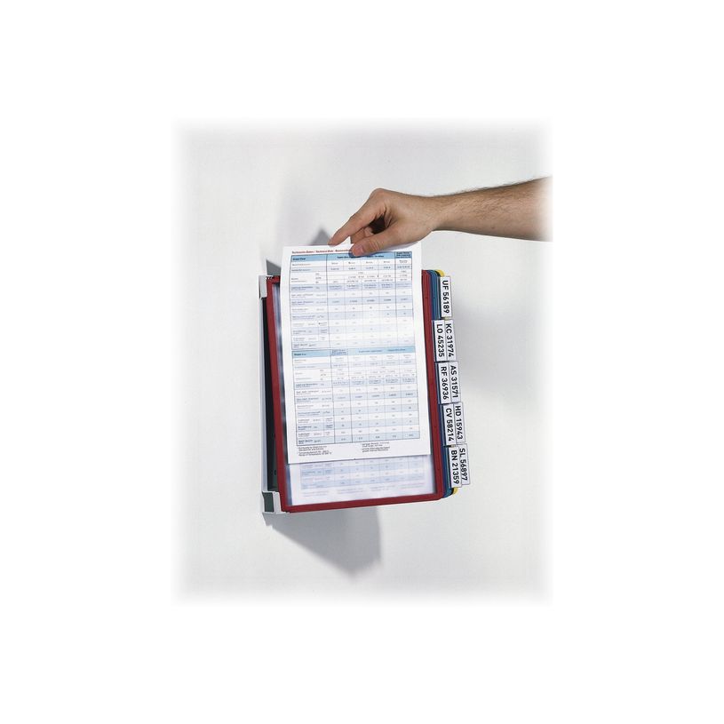 4005546502571-Durable Vario - Support mural de consultation avec 10 pochettes A4 - couleurs assorties-P_79148390_6-5