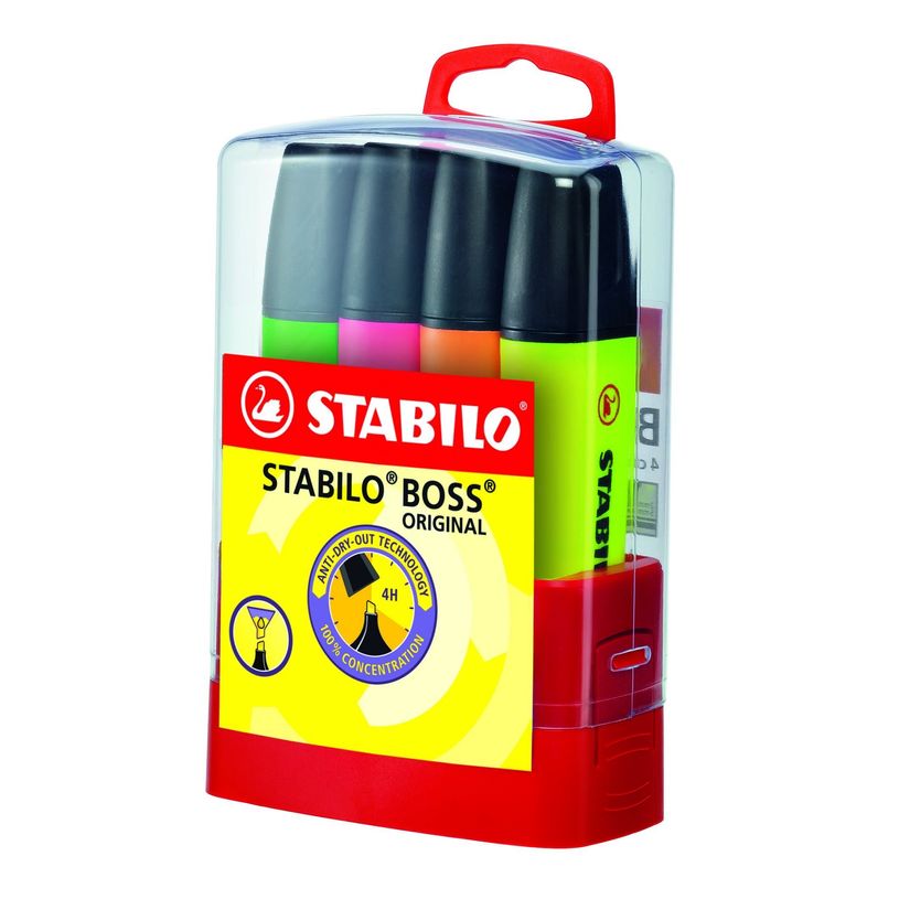 4006381377973-STABILO BOSS ORIGINAL - Pack de 4 surligneurs - bleu, orange, jaune, vert-P_79149161_1-0