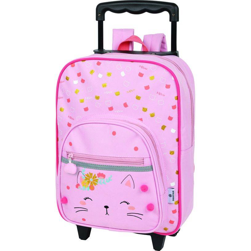 3108720694510-Petit sac à roulettes Chaton 46 cm - 1 compartiment - Oberthur-P_79149957_1-0