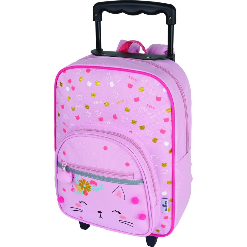 3108720694510-Petit sac à roulettes Chaton 46 cm - 1 compartiment - Oberthur-P_79149957_2-1