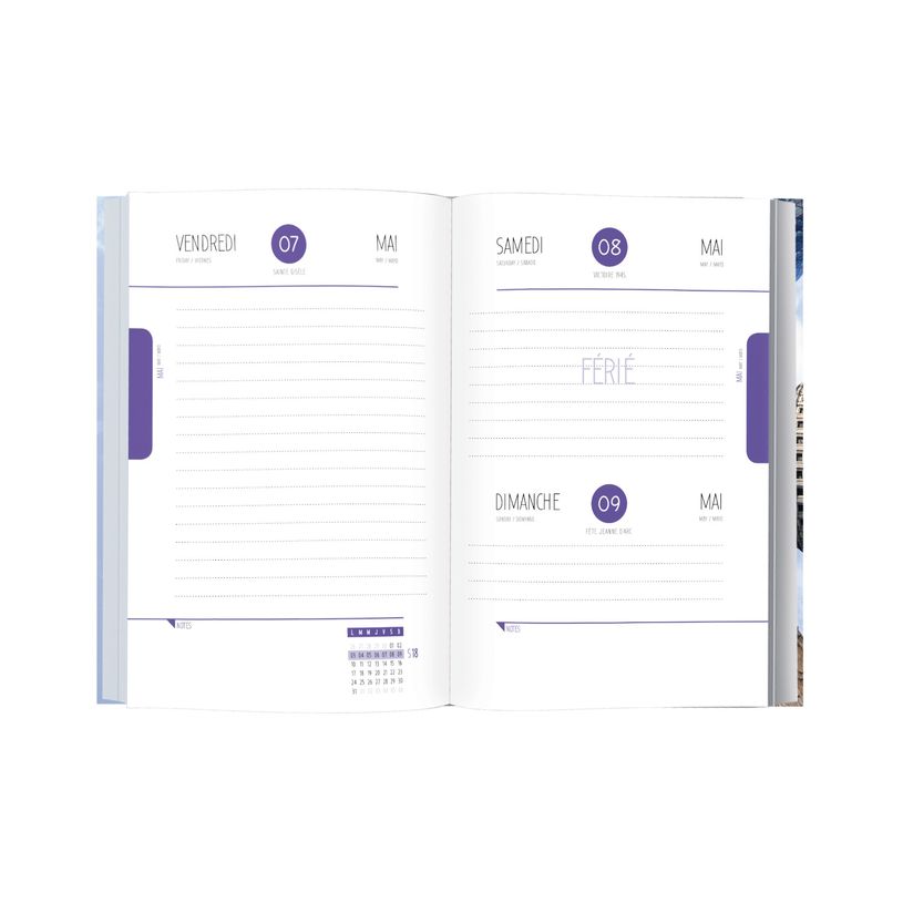 3108720615768-Agenda Cities - 1 jour par page - 12,5 x 17,5 cm - 2 décors au choix - Oberthur-P_79149985_4-3