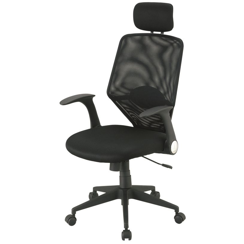 3397700053038-Fauteuil de bureau GALLEON - accoudoirs rabattables - appuie-tête réglable - noir-P_79150668_2-1