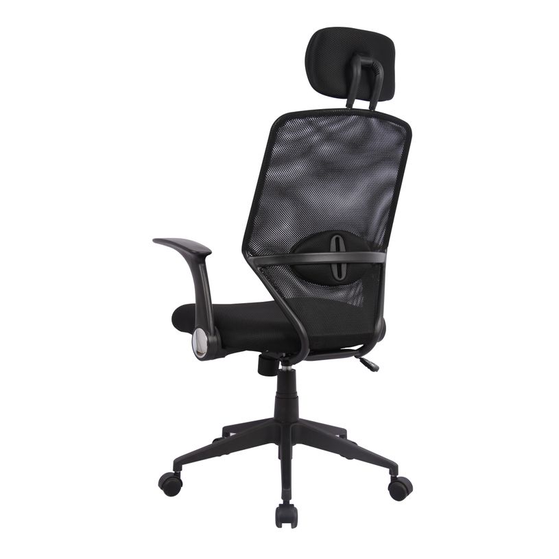 3397700053038-Fauteuil de bureau GALLEON - accoudoirs rabattables - appuie-tête réglable - noir-P_79150668_5-3