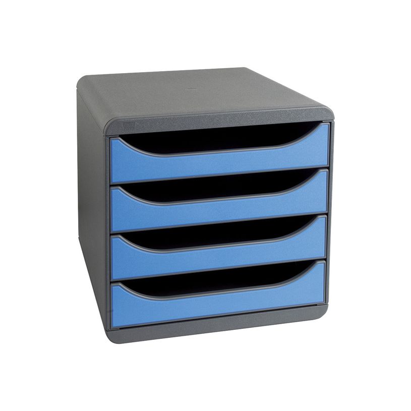 9002493421141-Exacompta BigBox - Module de classement 4 tiroirs - gris/bleu brillant-P_79151118_2-1